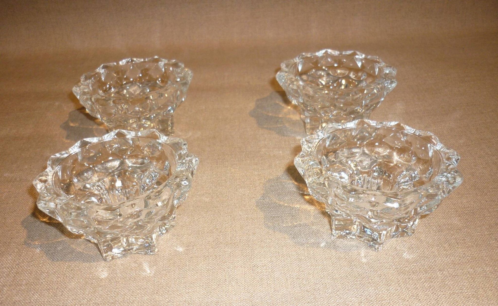 Paire de 2 bougeoirs en cristal