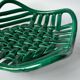 Green woven ceramic basket bowl