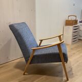 Fauteuil vintage pieds compas