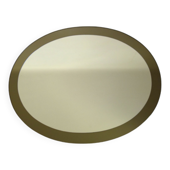 Double tint oval mirror by Antonio Lupi for luxor crystal