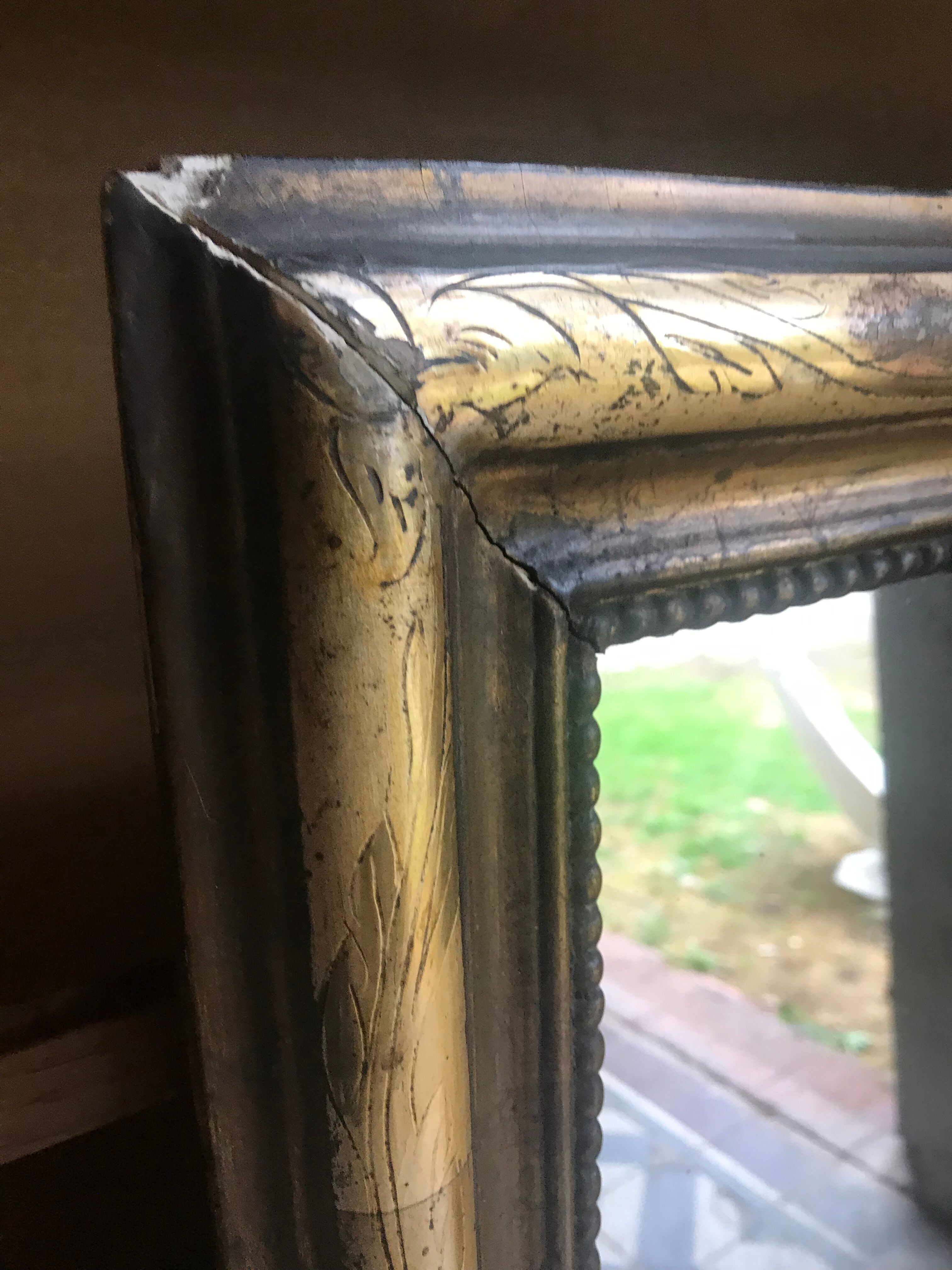 Louis XVI gold leaf mirror 19th