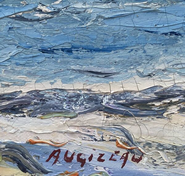 Tableau HST Maurice Agizeau (né en 1945) ''Maisons de pêcheurs à Ouessant