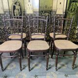 Suite of 6 bistro chairs in FISCHEL canning