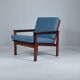 Fauteuil Capella par Illum Wikkelso pour Niels Eilersen. 1959.