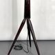 Wood tripod floor lamp, Italy, 1950s