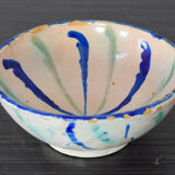 Antique Fajalauza Glazed Terracotta Ceramic Lebrillo Bowl, Granada Spain