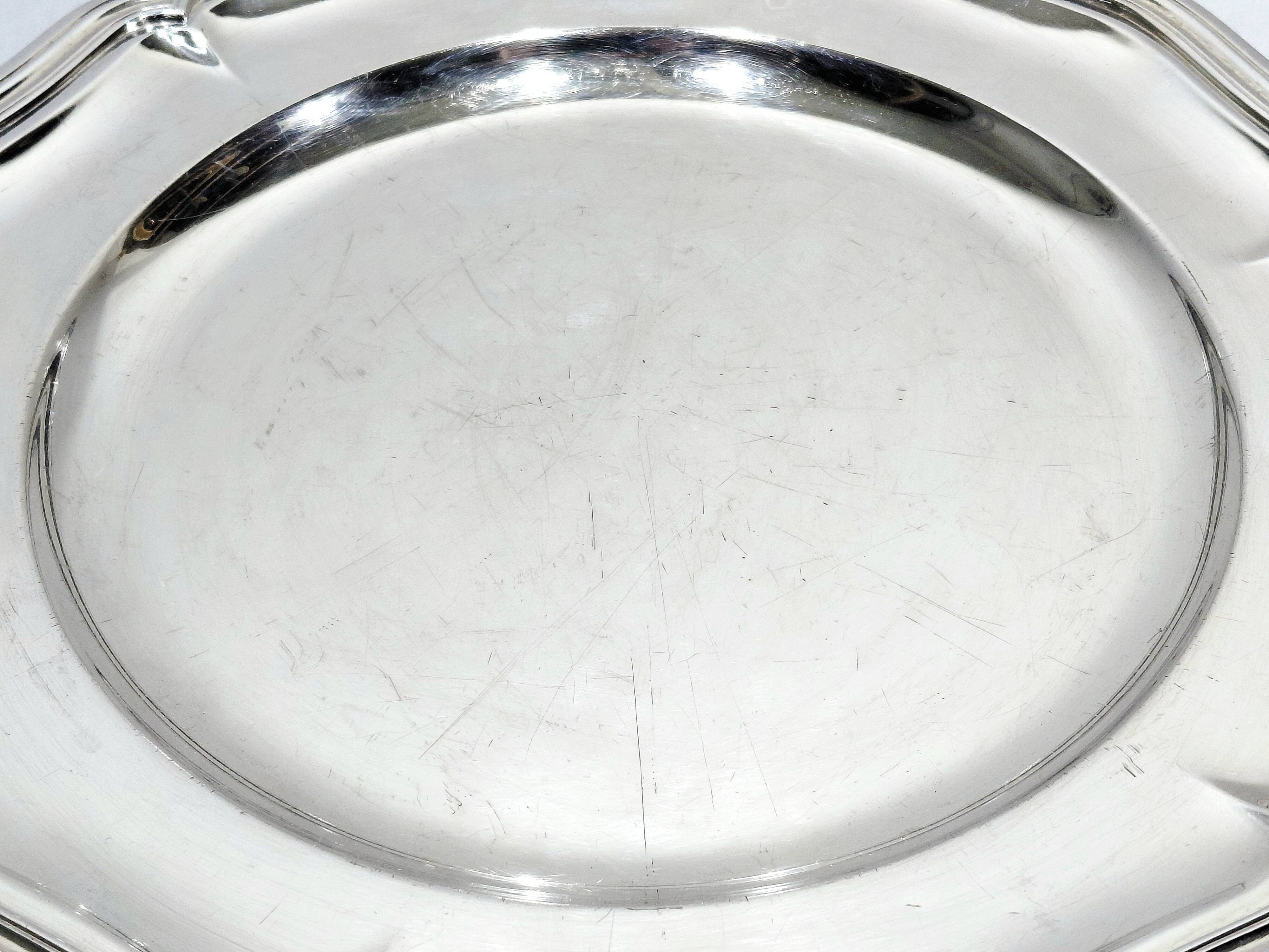 Christofle - Silver-plated metal rimmed plate