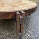 Vintage Roger Capron coffee table, ceramic and herbarium design, 105cm