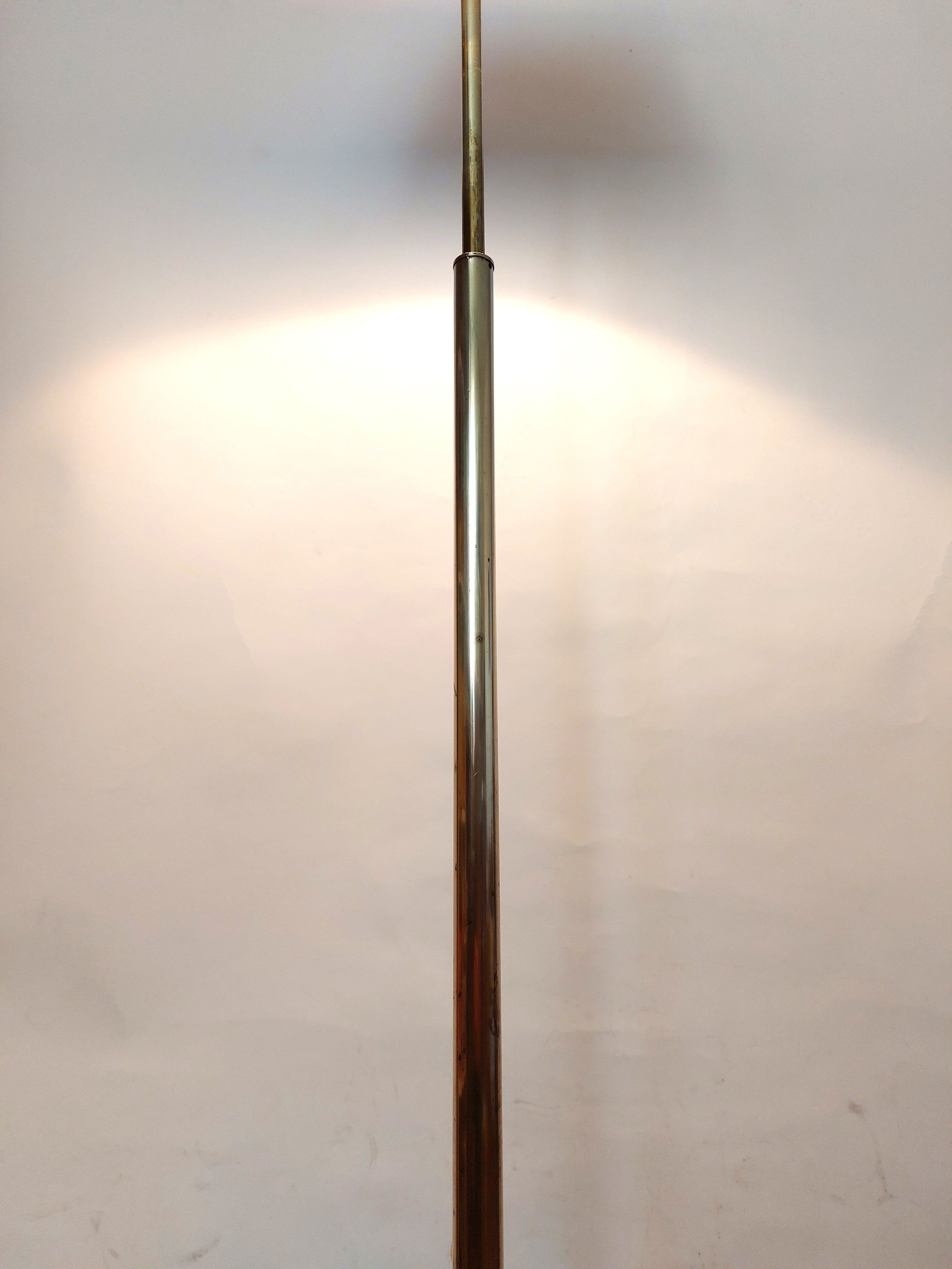 Floor lamp reading tripod gilded brass 1950/1960