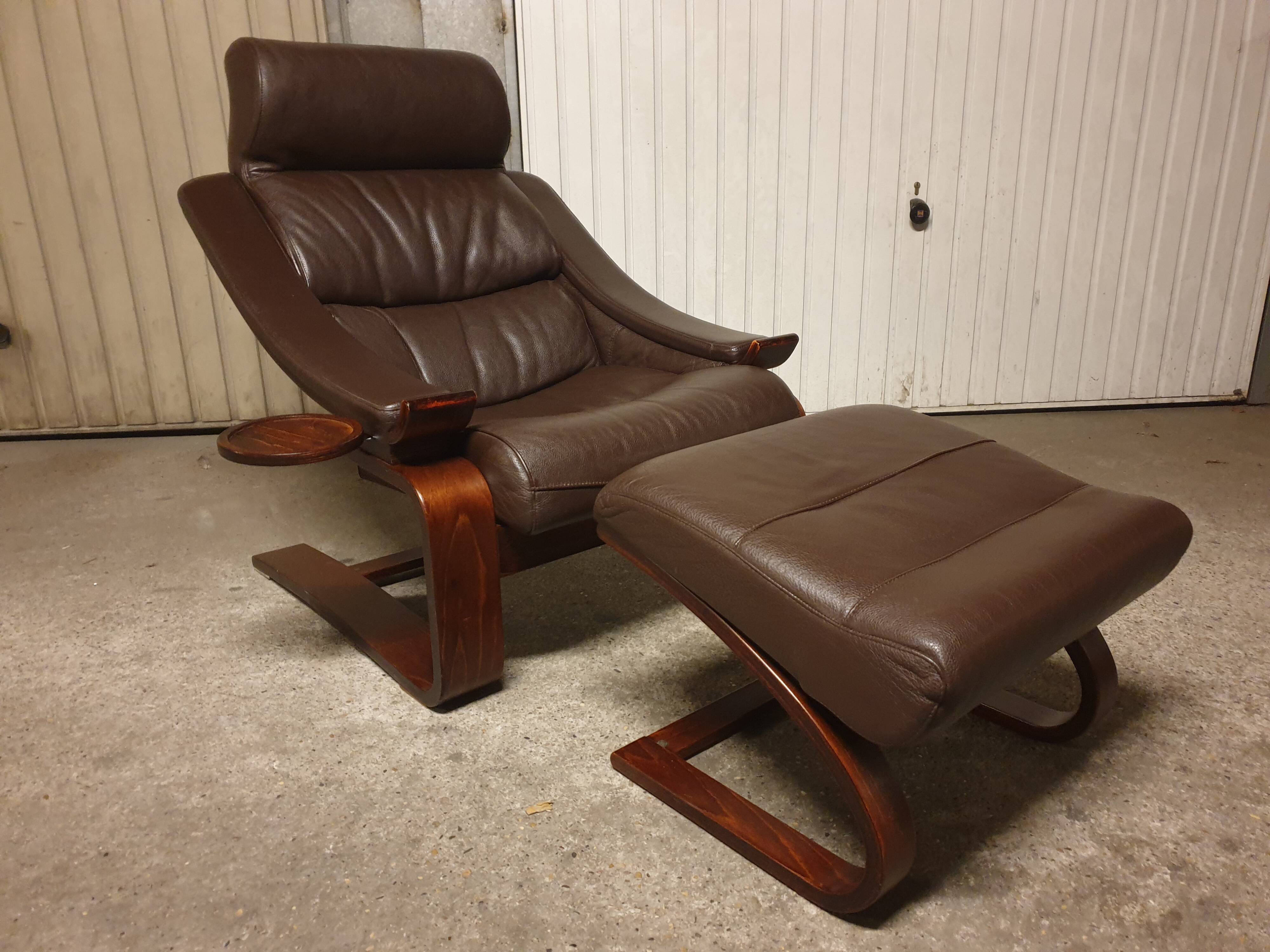 Mid-Century design Kroken leather armchair