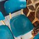 Chaise enfant Casala vintage bleu/vert