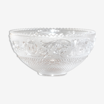 Baccarat. Bowl "Arabesque" in clear molded-pressed crystal, volute decoration.