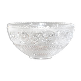 Baccarat. Bowl "Arabesque" in clear molded-pressed crystal, volute decoration.