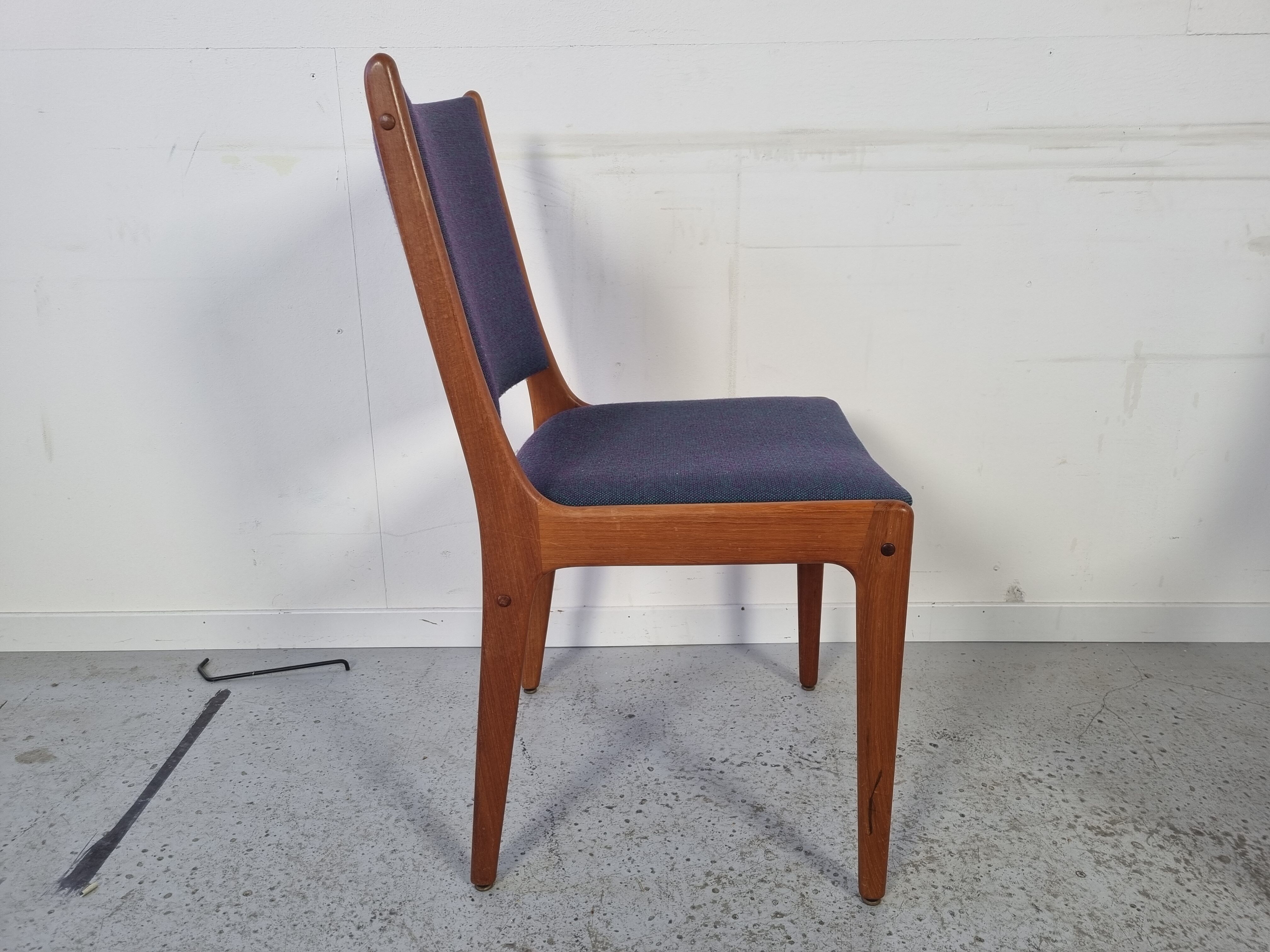 Pair of Scandinavian teak chairs by Johannes Andersen for Uldum, 60s