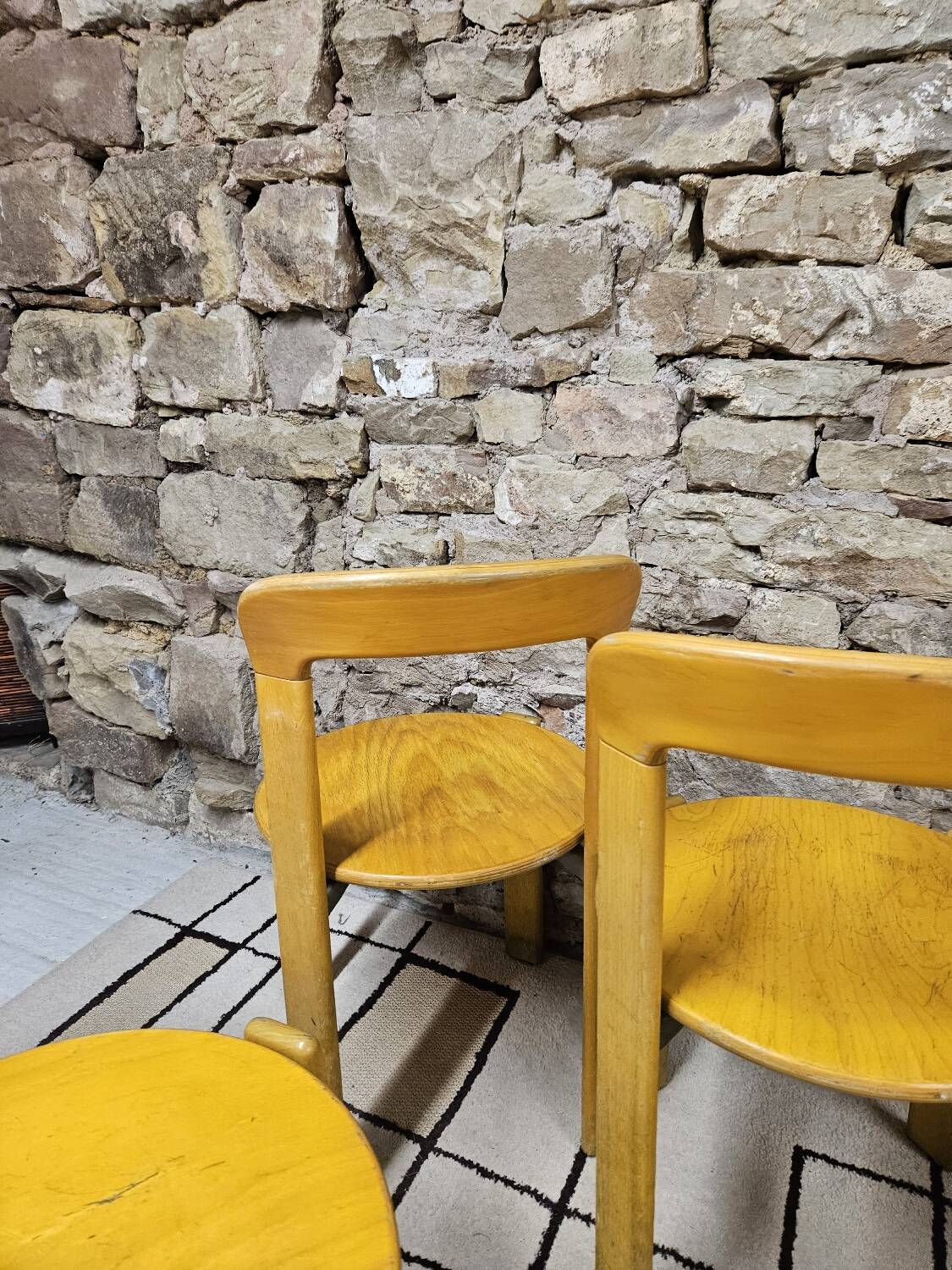 Lot of vintage bruno rey 1970" chairs