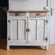 Vintage Parisian sideboard in its original patinated paint.
