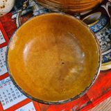 Set of 3 ceramic salad bowls varnished workshop aegitnat de vallauris around 1950