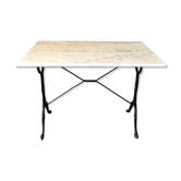 Bistro table in grey marble and cast iron