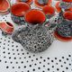 Coffee service and liqueur service of the 70s in faience of Vallauris