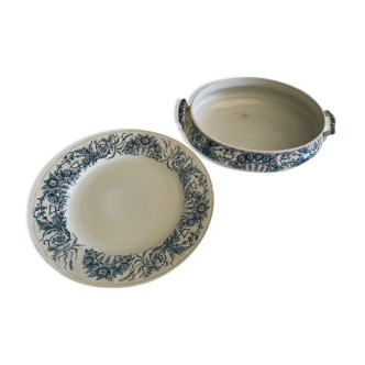 Set of two dishes iron land St Amand and Hamage