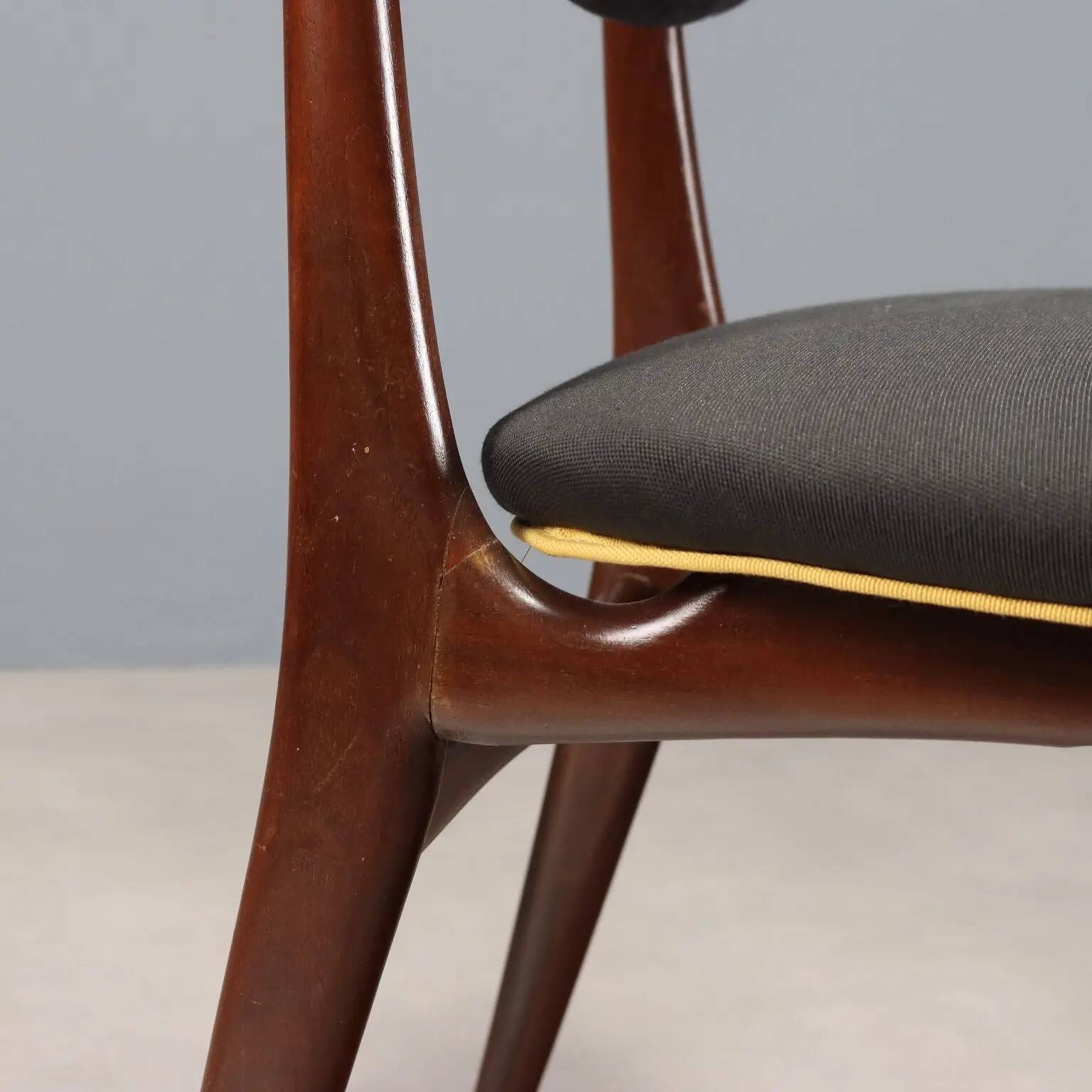 Vintage chair in fabric and foam, design, Italy, 1960s