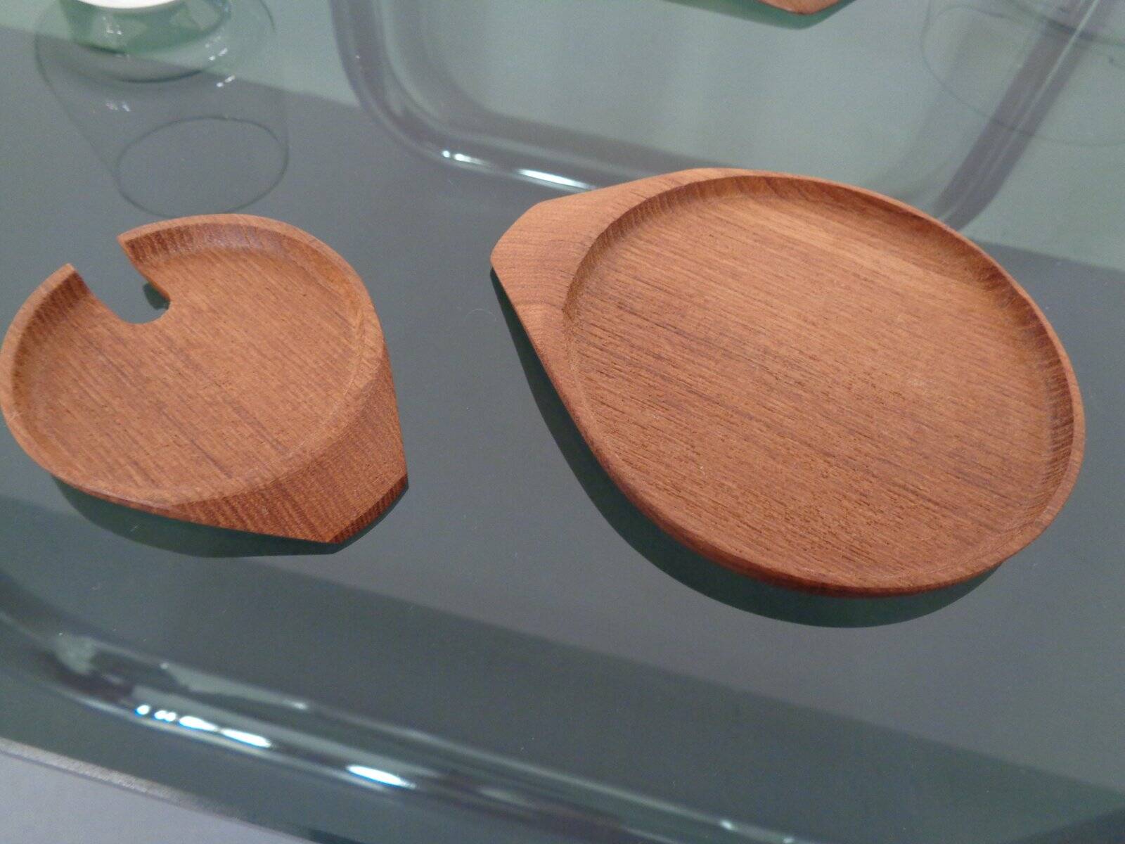 Danish Organic Teak & Glass Jam Jar, 1960s