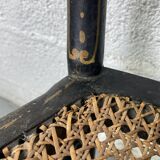 Chaise Napoleon III, Chiavari en bois noirci peint et cannage