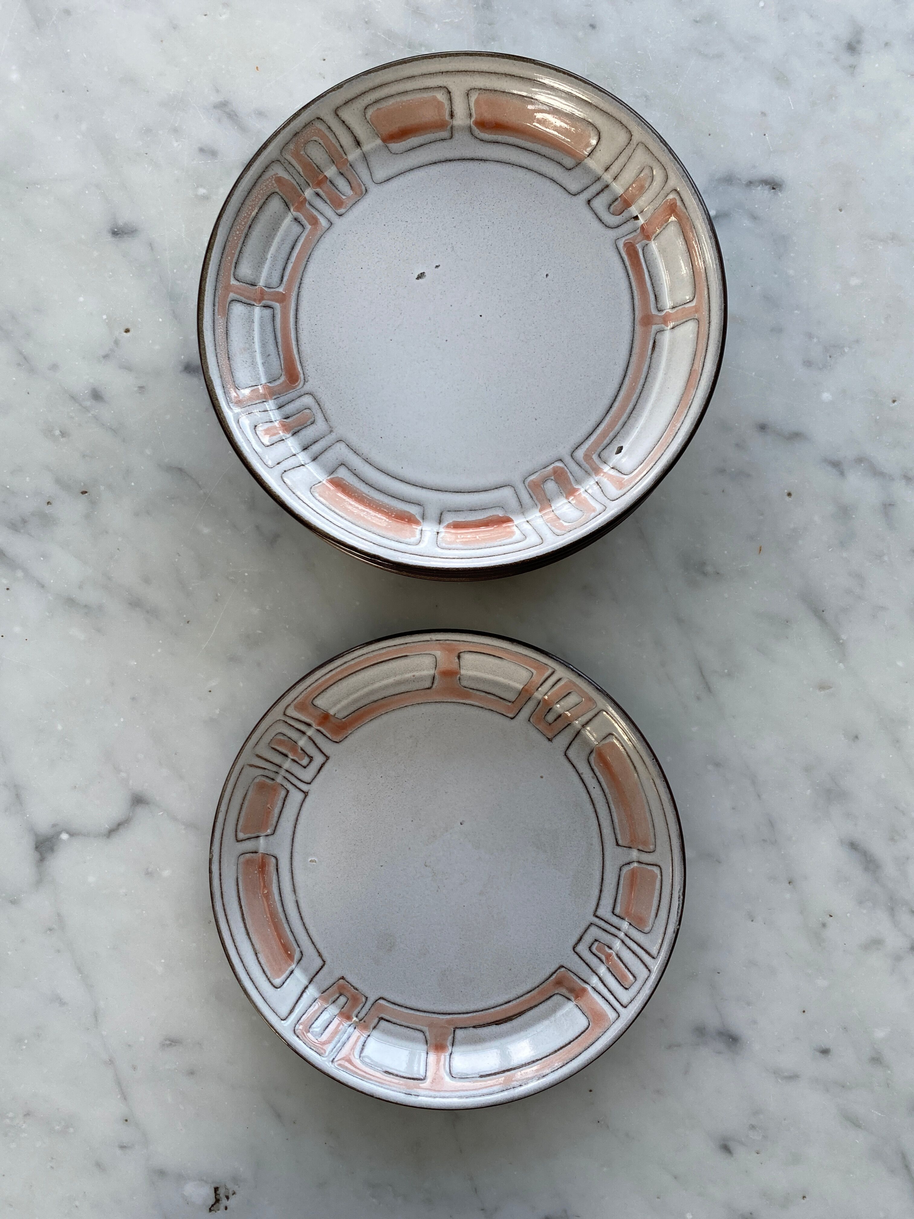 6 Plates dessert Niderviller model Mahia