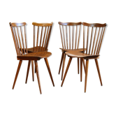 4 chaises bistrot Baumann Menuet années 60/70