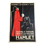 Poster Hamlet Festival de Touraine in Vaujours 1957