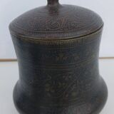 Bronze damasked covered pots Kadjar Afghanistan Persian Islamic art