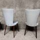 Serie de 6 chaises Baumann modèle Essor en simili cuir blanc