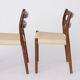Pair of Niels Møller chairs #84 Danish 1970s vintage