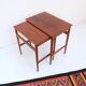 Mid-century side tables and nesting tables, in Wegner Tuck teak, Danish style.