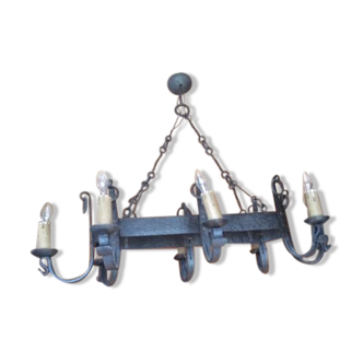 Wrought iron chandelier 8 lamps