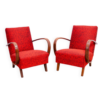 Paire de fauteuils du milieu du siècle par Jindřich Halabala, 1950