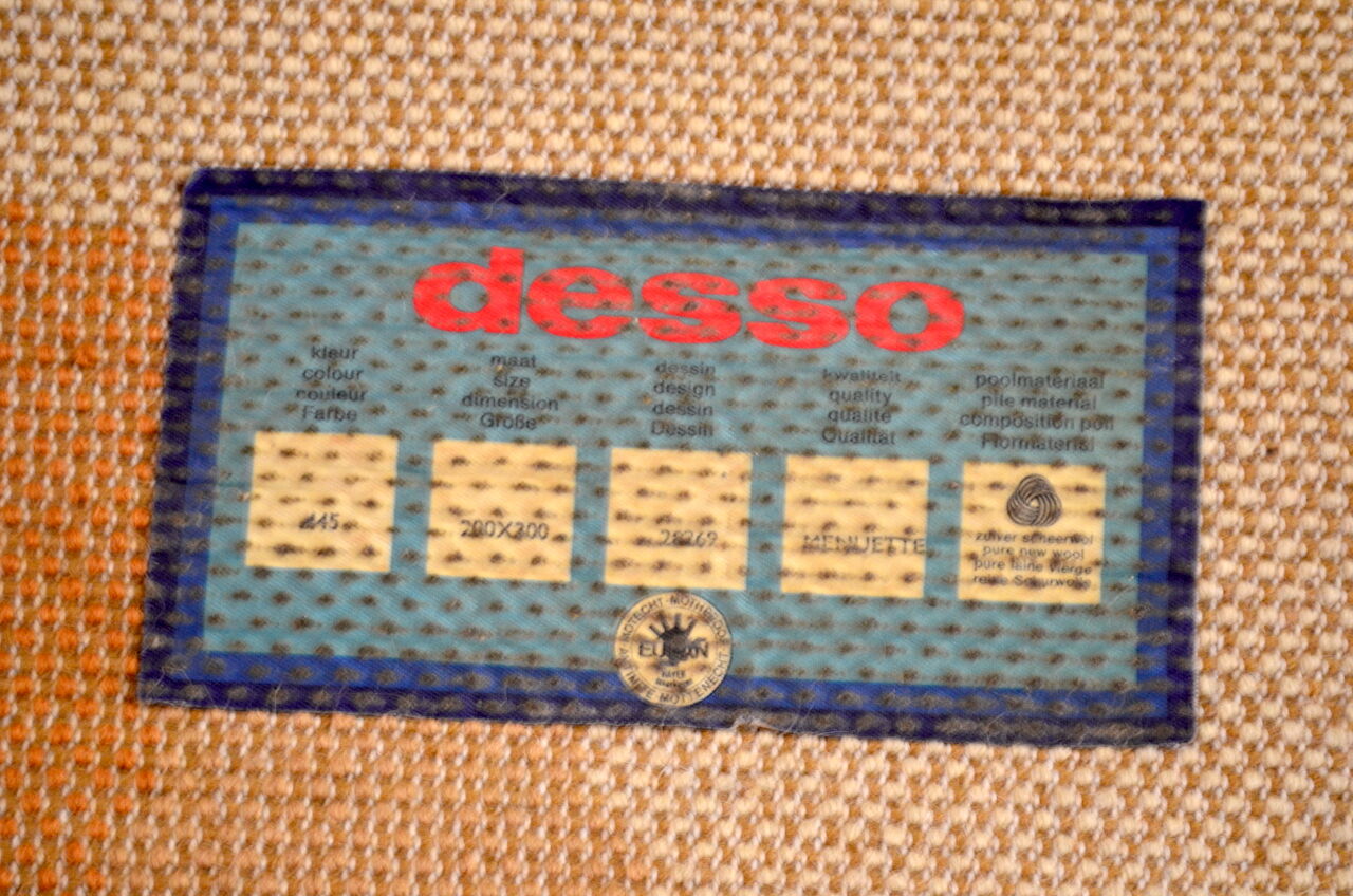 Vintage carpet desso 1970 holland 200×300