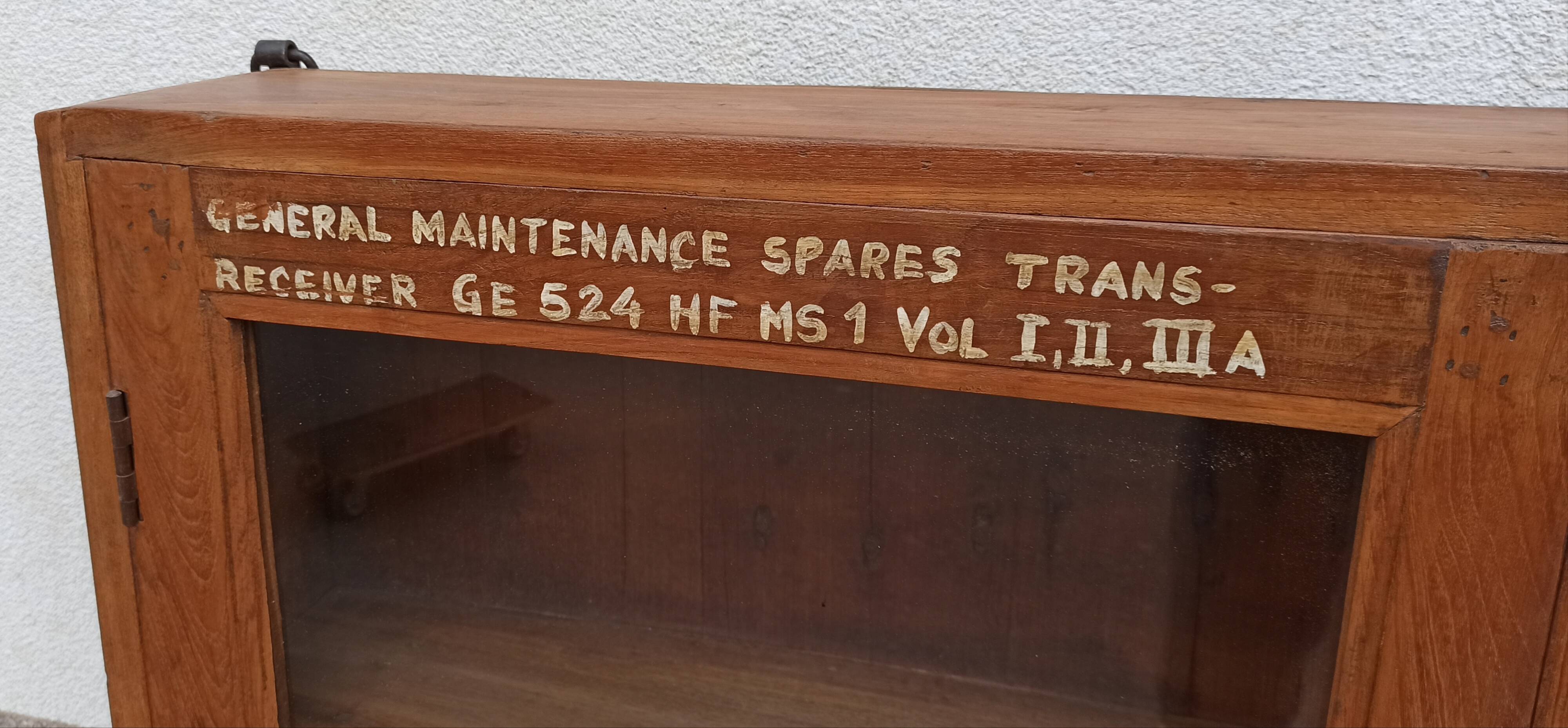 Old glass wall shelf