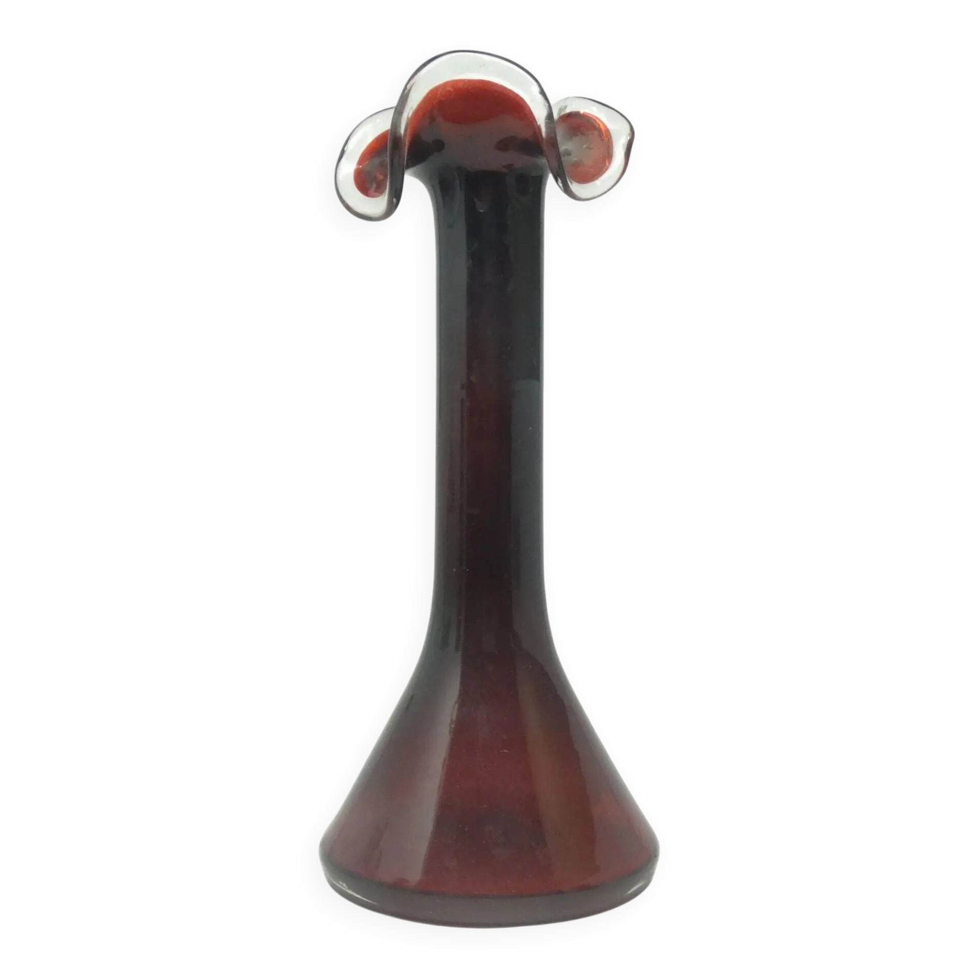 Mid-century modern vase, glass, Poland, 1970s