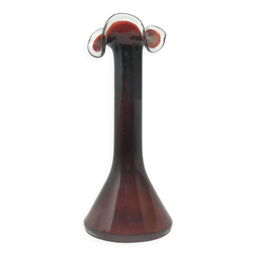 Mid-century modern vase, glass, Poland, 1970s