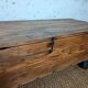 Rustic coffee table on wheels