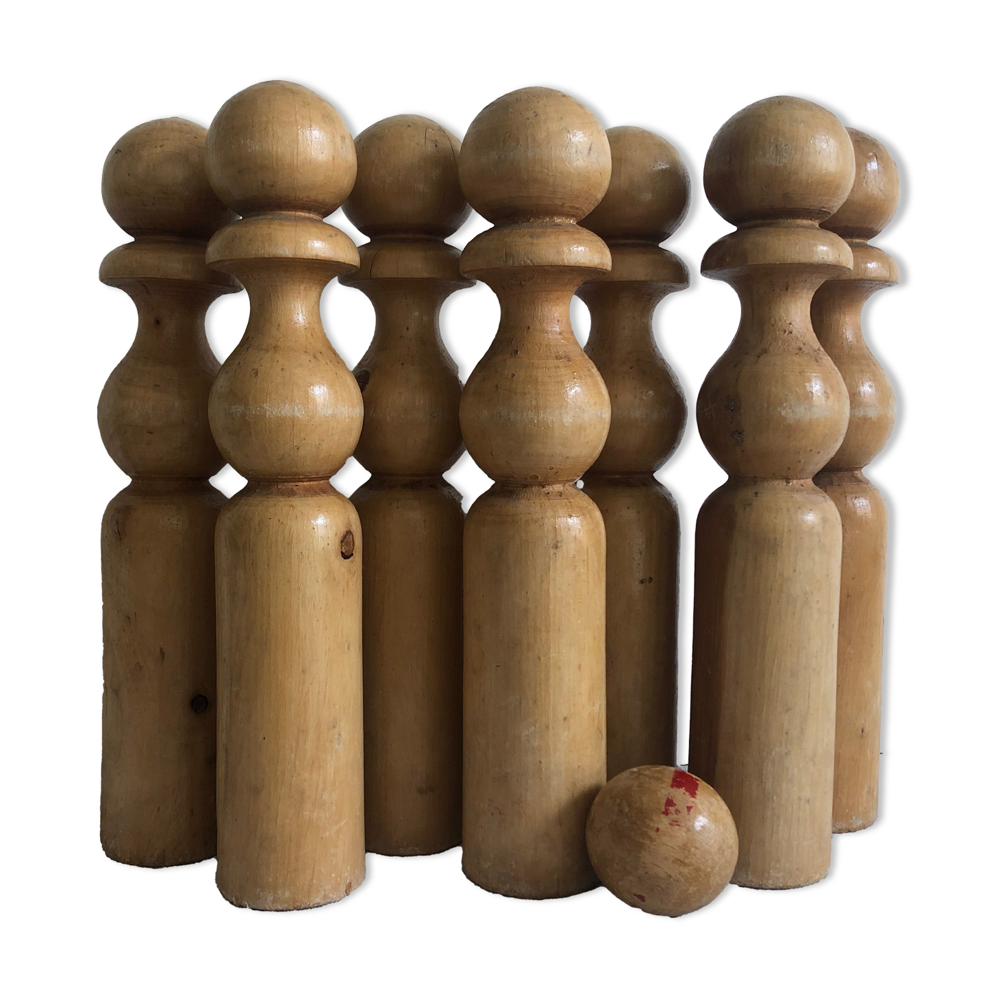 Wooden bowling game