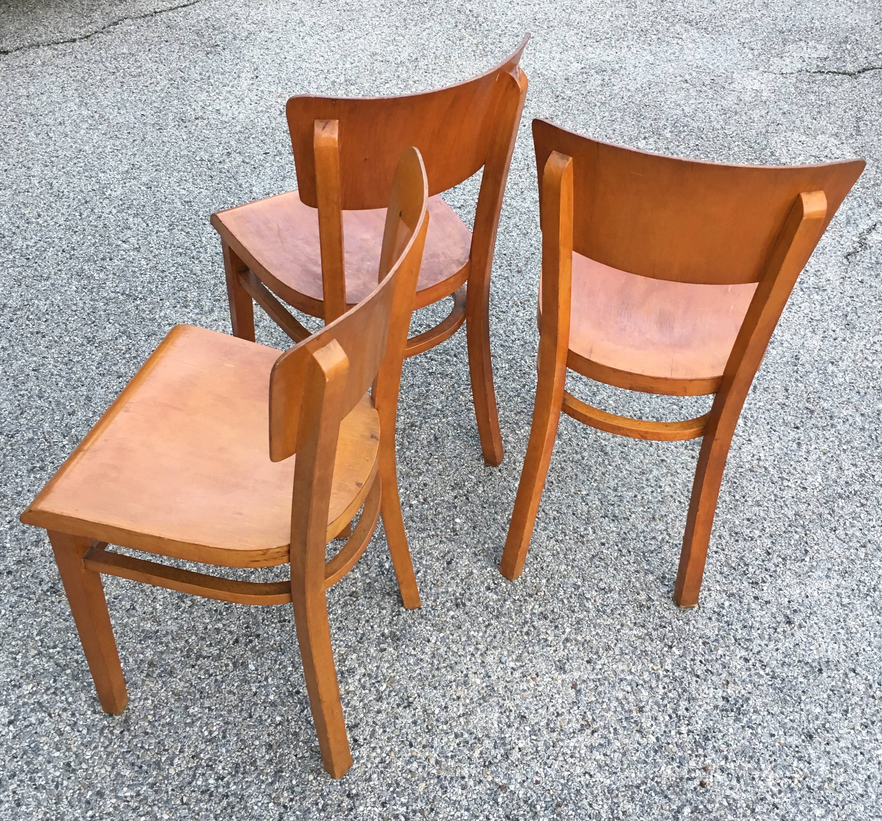 Ensemble de 3 chaises Thonet