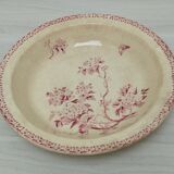 Hollow plate in iron earth from Gien model Pink Hawthorn
