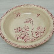 Hollow dish in Gien ironstone, Aubépine rose model