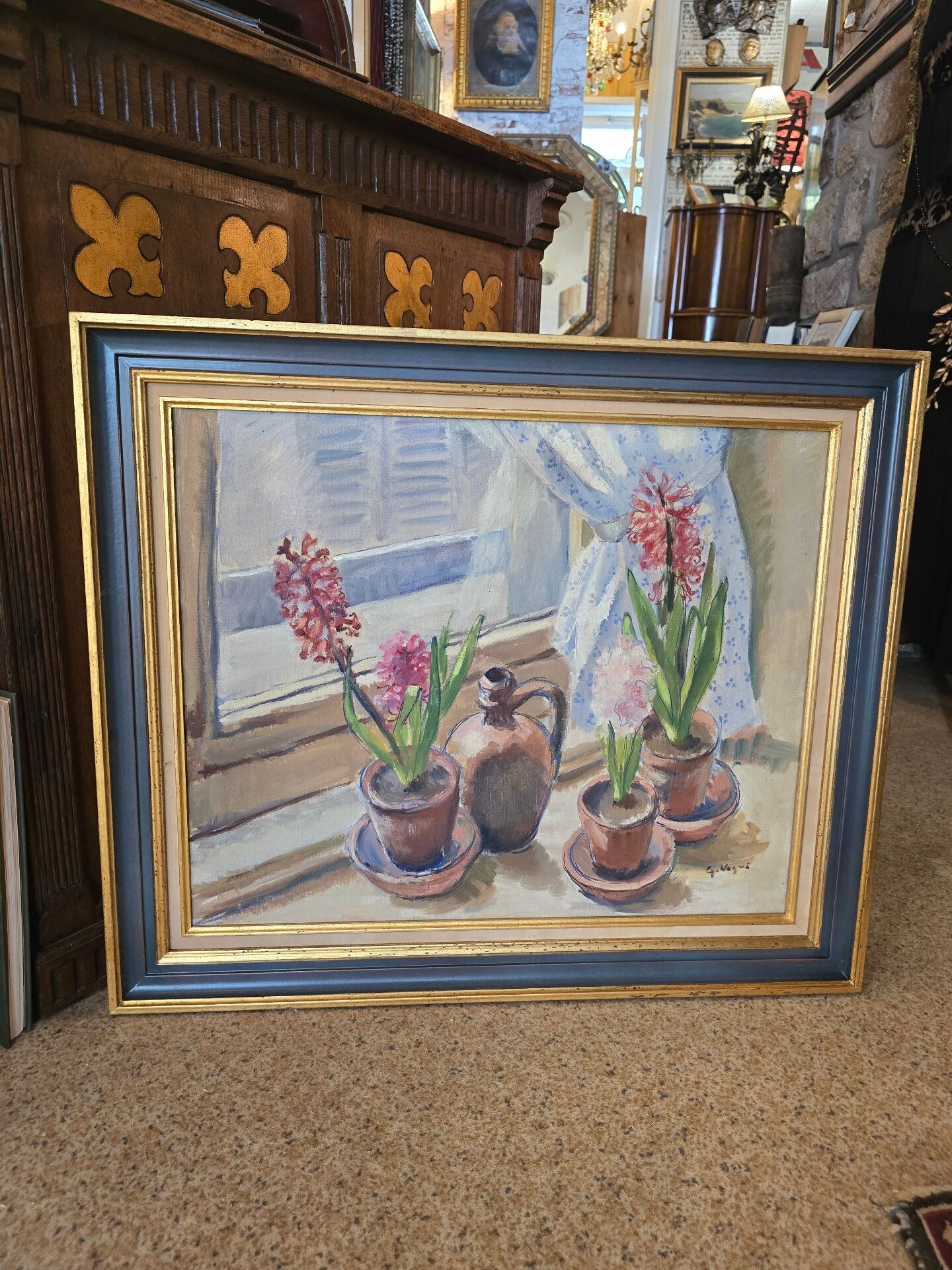 Oil on canvas "the hyacinths"