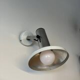 Wall light in metal and chrome-plated plastic