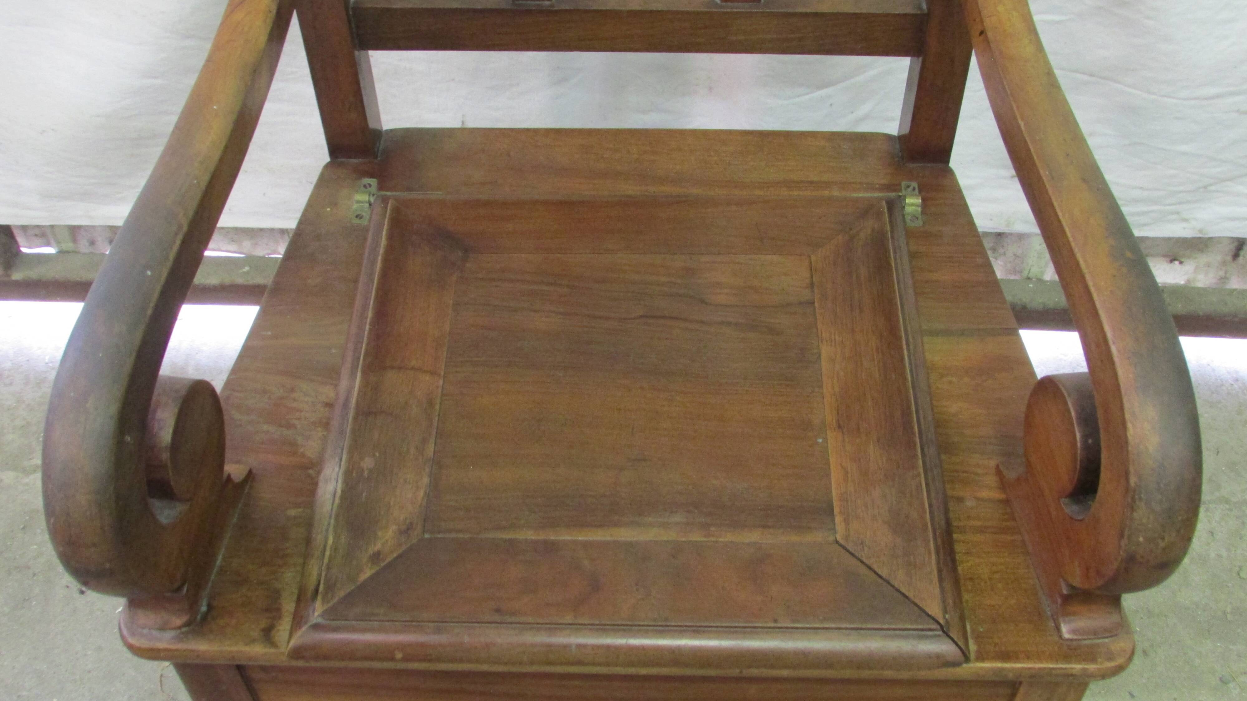 Old wooden armchair