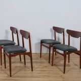 Chaises mid-century en palissandre, danemark, set de 4