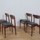Chaises mid-century en palissandre, danemark, set de 4